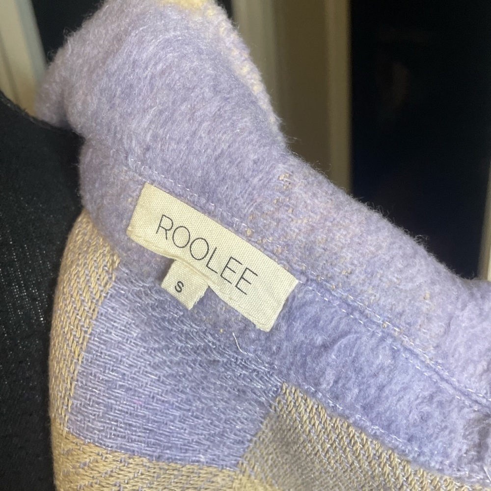 Beige ~ Purple Button Down Jacket - image 5